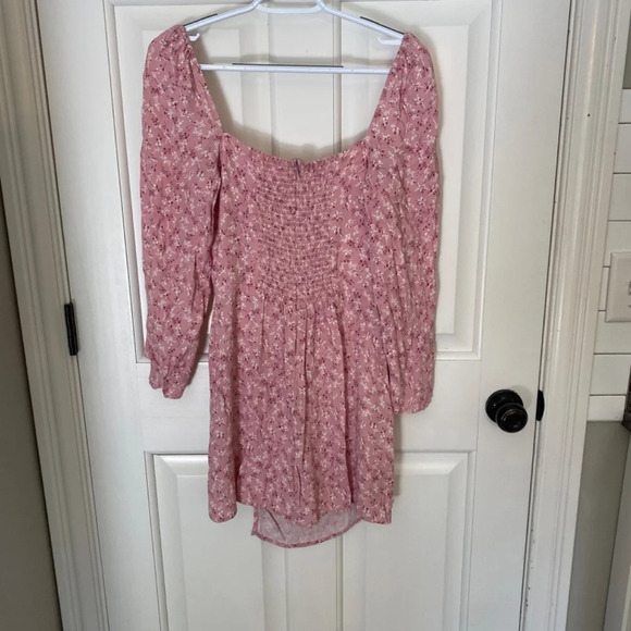 Reformation Rosalie Mini Dress Pink long sleeve 33782 - Picture 9 of 16
